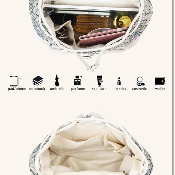 Boho Geometric Patterned Backpack - Picture 3 of 6